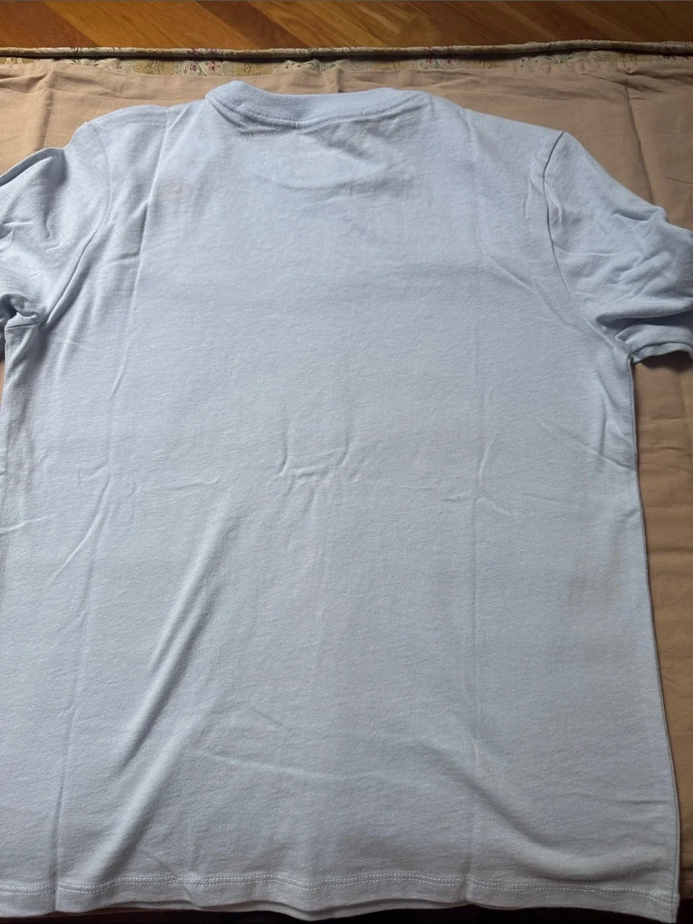 GAP Light Blue Long Sleeve Tee with Motorcycle Graphic - Yellow Accents